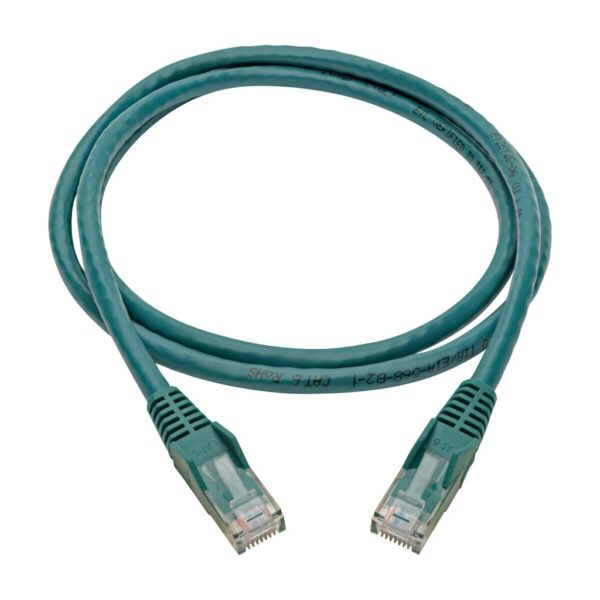 Tripp Lite series Cat6 Gigabit Snagless Molded (UTP) Ethernet Cable (RJ45 M/M), PoE, Green, 4 ft. (1.22 m)