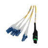Tripp Lite series Preloaded Fiber Panel, 1U - 4x (12F MTP/MPO-APC to 4x LC Duplex F/M) 8F Trunk Cables, OS2 Singlemode, 10 m (32.8 ft.)