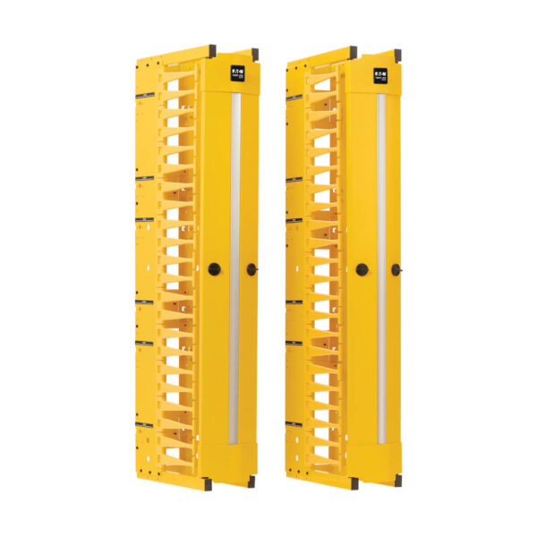 bbf0413d34047d68e3732674361ecded Tripp Lite series High-Capacity Vertical Cable Manager - Deep Double Finger Duct with Cover, Single Sided, 6 in. Wide, Yellow, 7 ft. (2.2 m)