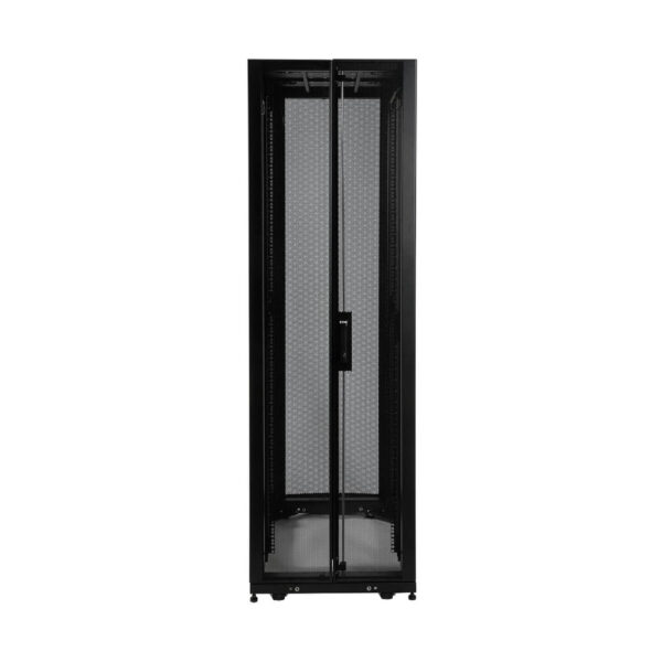 Tripp Lite series 42U SmartRack Standard-Depth Rack Enclosure Cabinet with doors, side panels & shock pallet shipping