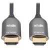 Tripp Lite series 8K HDMI Plenum-Rated Fiber Active Optical Cable (AOC) - 8K UHD @ 60 Hz, HDR, M/M, Black, 15 m (49 ft.)