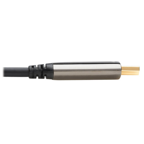 Tripp Lite series 8K HDMI Plenum-Rated Fiber Active Optical Cable (AOC) - 8K UHD @ 60 Hz, HDR, M/M, Black, 25 m (82 ft.)