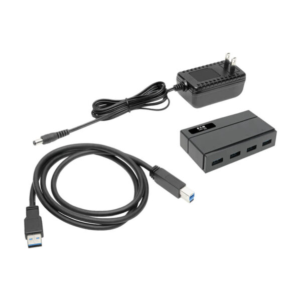 Tripp Lite series 4-Port USB 3.x (5Gbps) Hub for Data and USB Charging - USB-A, 2.4A Charging
