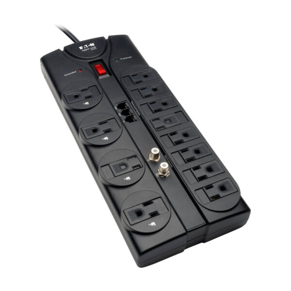 Tripp Lite series Protect It! 12-Outlet Surge Protector, 8 ft. (2.43 m) Cord, 2880 Joules, Tel/Modem/Coaxial Protection