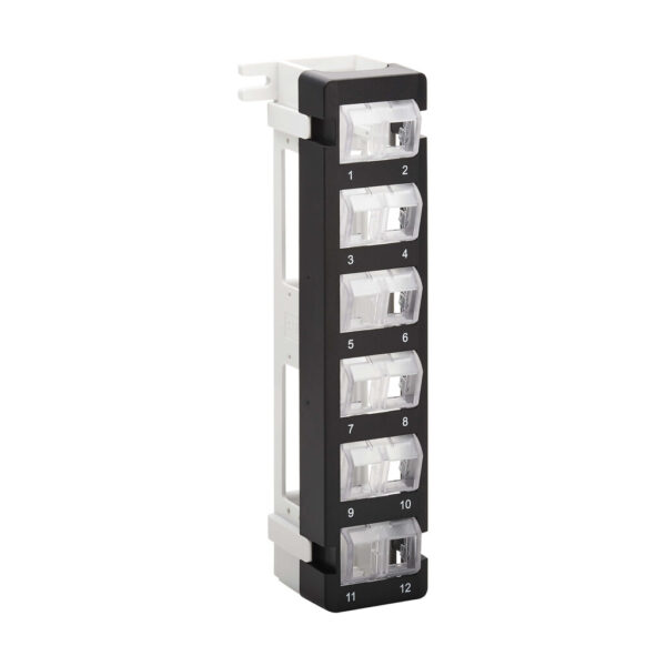 Tripp Lite series 12-Port Wall-Mount Patch Panel for UTP Keystone Jacks, Rotatable Modules, TAA