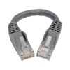 bc991f08c5e1ceb61ea78f28261251eb Tripp Lite series Cat6 Gigabit Snagless Molded (UTP) Ethernet Cable (RJ45 M/M), PoE, Gray, 6-in. (15.24 cm)