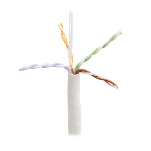 bce99efd99305bc32bf4bf959f0a7947 Tripp Lite series Cat6 Gigabit Solid Core UTP Bulk Ethernet Cable, CMP-LP 0.5A Plenum, 100W PoE/PoE++, White, 1000 ft. (304.8 m)