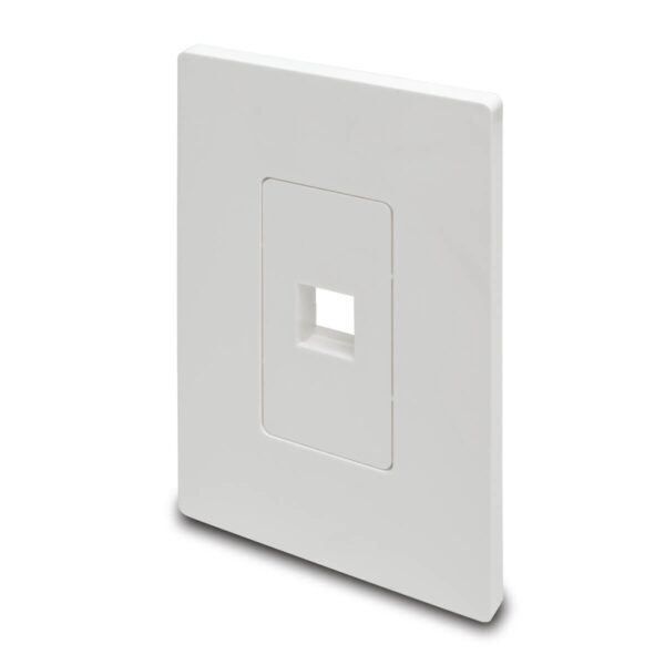 bcea17ba5dd5b8fbe1f8daf79c477171 Tripp Lite series 1-Port Keystone Single-Gang Faceplate, White, TAA