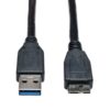 Tripp Lite series USB 3.0 SuperSpeed Device Cable (A to Micro-B M/M) Black, 6 ft. (1.83 m)