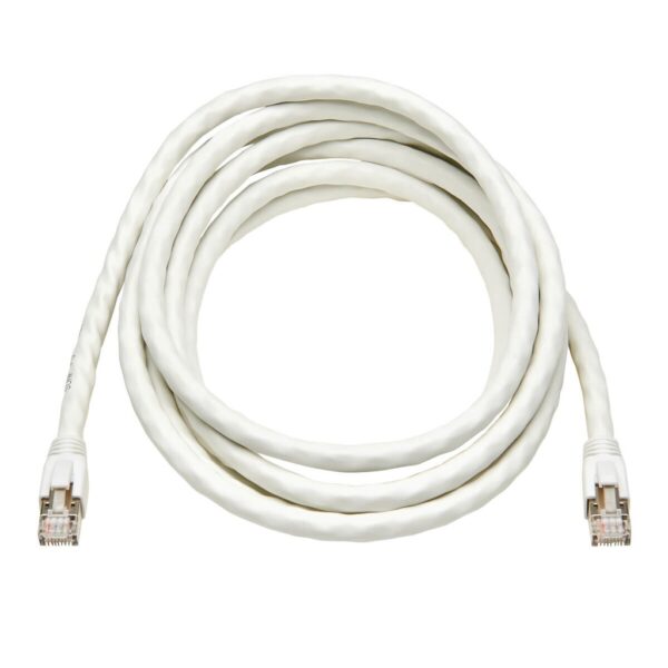 bd27c79b73234e14a6d9b5aec11d91b7 Tripp Lite series Cat8 25G/40G Certified Snagless Shielded S/FTP Ethernet Cable (RJ45 M/M), PoE, White, 10 ft. (3.05 m), TAA
