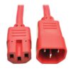 Tripp Lite series Power Cord C14 to C15 - Heavy-Duty, 15A, 250V, 14 AWG, 3 ft. (0.91 m), Red