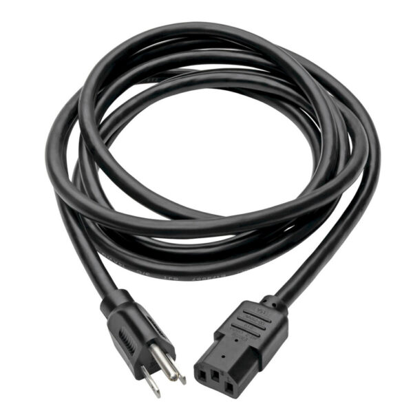 bd6ce9cb363bb3c42e58ceee9154803e-1 Tripp Lite series Computer Power Cord, NEMA 5-15P to C13 - Heavy-Duty, 15A, 125V, 14 AWG, 12 ft. (3.66 m), Black
