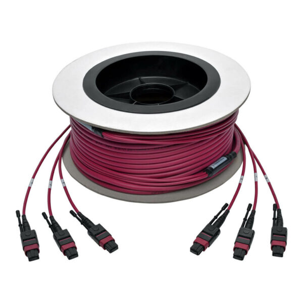 bd7090fde761695ddf10167c6a1996b4 Tripp Lite MTP/MPO Multimode Base-8 Trunk Cable, 24-Strand, 40GB/100GB, 40/100GBASE-SR4, OM4 Plenum-Rated (3xF/3xF), Magenta, 23 m - N858-23M-3X8-MG