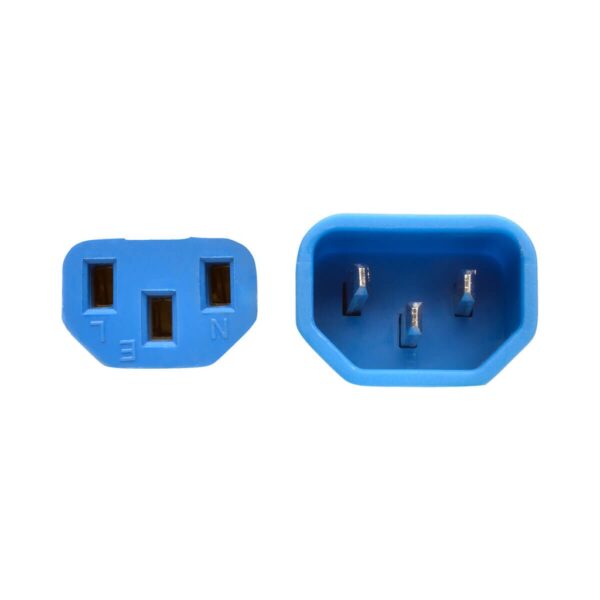 Tripp Lite series Heavy-Duty PDU Power Cord, C13 to C14 - 15A, 250V, 14 AWG, 2 ft. (0.61 m), Blue