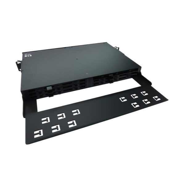 Tripp Lite series High-Density Panel Fiber Splice Enclosure - 6 Splicing Cassettes, 144 LC/UPC SM 0.9 mm, 1.5 m Pigtail, 1U Rack