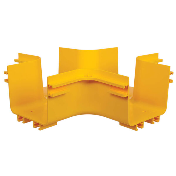 Tripp Lite series Toolless Horizontal 4-Way Junction for Fiber Routing System, 120 mm (5 in.)