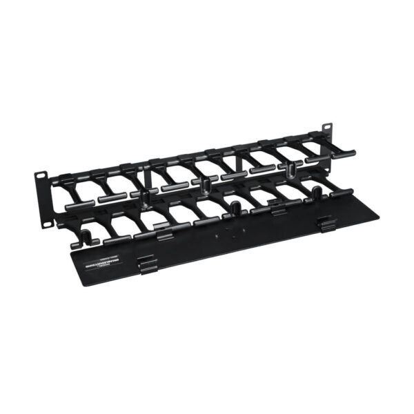 Tripp Lite series SmartRack 2U High Capacity Horizontal Cable Manager - Finger duct with dual-hinge cover