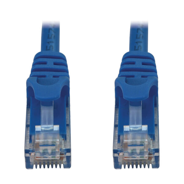Tripp Lite series Cat6a 10G Snagless Molded UTP Ethernet Cable (RJ45 M/M), PoE, Blue, 1 ft. (0.3 m)