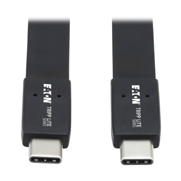 bde16d52369f3ede240012a415815cdb-1 Tripp Lite series USB-C Flat Cable (M/M) - USB 3.2 Gen 2 (10 Gbps), Thunderbolt 3 Compatible, 3 ft. (0.91 m)