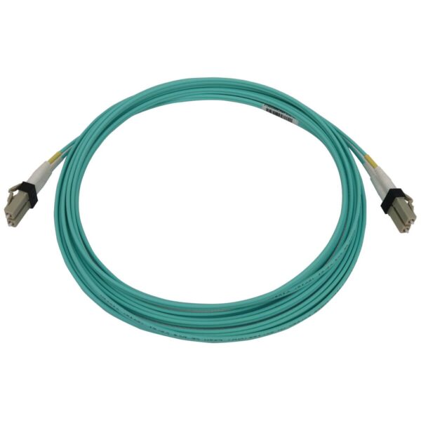 Tripp Lite series 400G Multimode 50/125 OM3 Switchable Fiber Optic Cable (Duplex LC-PC M/M), LSZH, Aqua, 4 m (13.1 ft.)