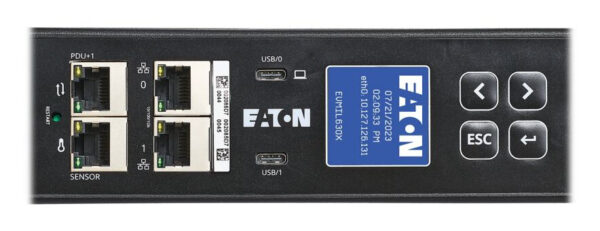 Eaton Single-Phase Metered Input Rack PDU G4, 208V, 42 Outlets, 24A, 5.8kW, L6-30 Input, 10 ft. Cord, 0U Vertical