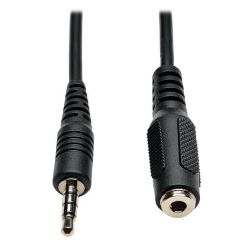 Tripp Lite series 3.5 mm Mini Stereo Audio 4-Position TRRS Headset Extension Adapter Cable (M/F), 6 ft. (1.8 m)