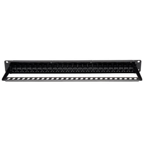 be9d1a176989962e05b928c61b917506 Tripp Lite series 24-Port 1U Rack-Mount Cat6/Cat5 Feedthrough Patch Panel, RJ45 Ethernet, TAA