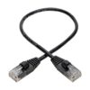 Tripp Lite series Cat6a 10G Snagless Molded Slim UTP Ethernet Cable (RJ45 M/M), Black, 1 ft. (0.31 m)