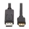 bec31b7dee70e4fd635dd57ceb10e61f-1 Tripp Lite series DisplayPort 1.2 to HDMI Active Adapter Cable (M/M), 4K 60 Hz, HDR, Secure-Grip Plugs, Black, 15 ft. (4.6 m), TAA