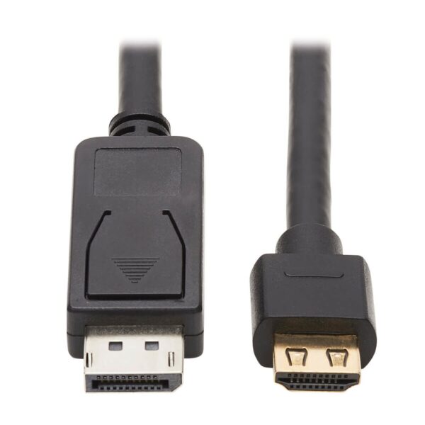 bec31b7dee70e4fd635dd57ceb10e61f-1 Tripp Lite series DisplayPort 1.2 to HDMI Active Adapter Cable (M/M), 4K 60 Hz, HDR, Secure-Grip Plugs, Black, 15 ft. (4.6 m), TAA