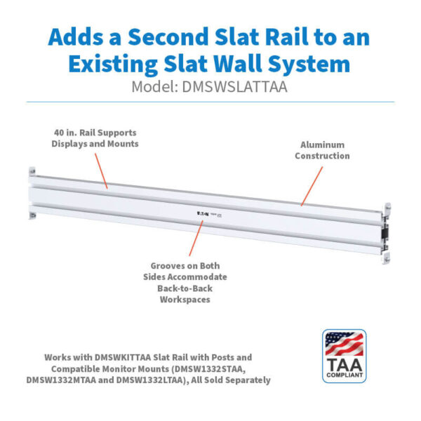 bf3fcc0a2b28d5b6b161048abc0b0454 Tripp Lite series Slat Rail for Slat Wall System, 40 in. (102 cm), TAA