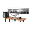 Tripp Lite series Triple-Display Gas-Spring Flex-Arm Desktop Clamp and Grommet for 17” to 30” Flat-Screen Displays - USB and Audio Ports, Aluminum