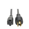 Tripp Lite series Power Cord Adapter, NEMA 5-15R to NEMA L5-15P - Heavy-Duty, Locking, 15A, 120V, 14 AWG, 1 ft. (0.31 m), Black