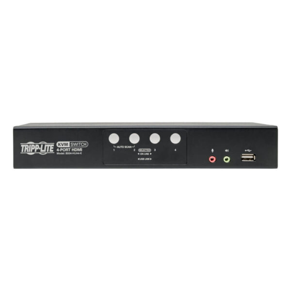 Tripp Lite series 4-Port HDMI/USB KVM Switch with Audio/Video and USB Peripheral Sharing, TAA