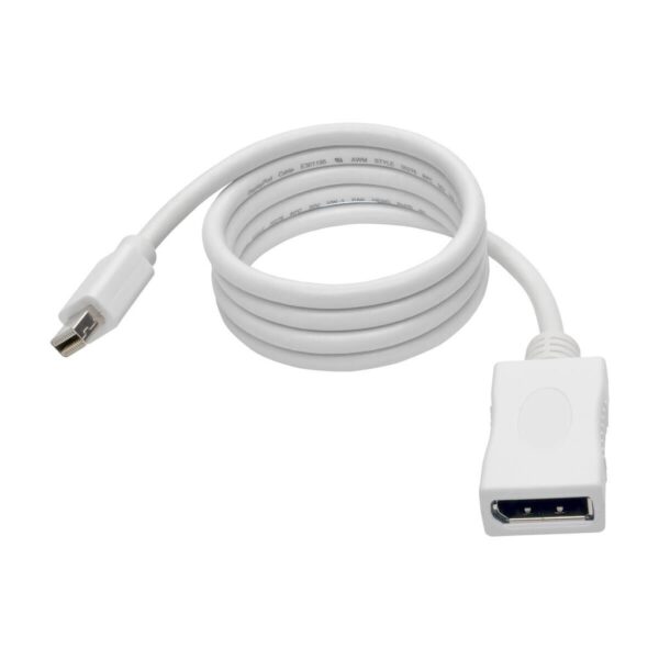 Tripp Lite series Keyspan Mini DisplayPort to DisplayPort Adapter Cable (M/F), 4K 60 Hz, DP 1.2, HDCP 2.2, 3 ft. (0.9 m)