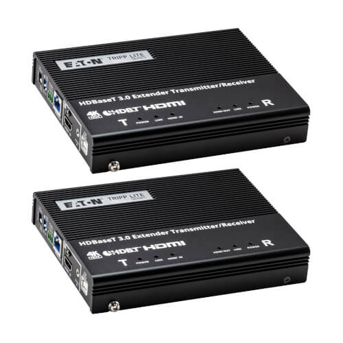 Product Image: BHDBT3-TRX2 Tripp Lite series HDBaseT 3.0 Transmitter and Receiver Kit, HDMI 4K 60 Hz (4:4:4), RS-232, IR Control, Up to 328 ft. (100 m), TAA