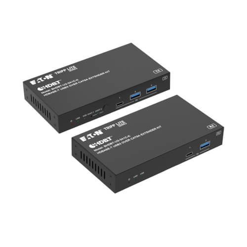 Tripp Lite series HDBaseT-USB3 over Cat6a Extender Kit - Dual Host Switching, 7 USB 3.2 Gen 1 Ports, PoC, RS-232, FSYNC, Up to 328 ft. (100 m), TAA