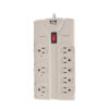 c00d9b2cd878d9e11c0ddcfb7e4641e4 Tripp Lite series Protect It! 8-Outlet Surge Protector, 8 ft. Cord with Right-Angle Plug, 1440 Joules, Diagnostic LEDs, Light Gray Housing