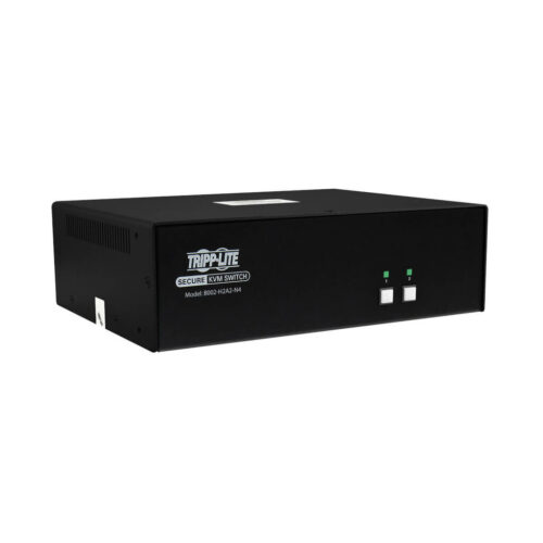 Secure KVM Switch, 2-Port, Dual Head, HDMI to HDMI, 4K, NIAP PP4.0, Audio, TAA