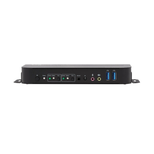 Tripp Lite series 2-Port DisplayPort/USB KVM Switch - 4K 60 Hz, HDR, HDCP 2.2, IR, DP 1.4, USB Sharing, USB 3.0 Cables