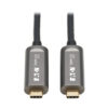 Tripp Lite series USB-C AOC Cable (M/M) - USB 3.2 Gen 2 (10 Gbps) Plenum-Rated Fiber Active Optical Cable - Data Only, Black, 30 m (98 ft.)