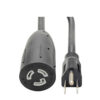 Tripp Lite series Heavy-Duty Power Extension Cable, NEMA L5-15R to NEMA 5-15P - 15A, 120V, 14 AWG, 1 ft. (0.31 m), Black