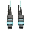 c0834ae71c4bd0dfbf6bf95bae771512 Tripp Lite series 40G MTP/MPO Multimode OM3 Plenum-Rated Fiber Optic Cable (M/F), 12 Fiber, 40GBASE-SR4, Aqua, 5 m