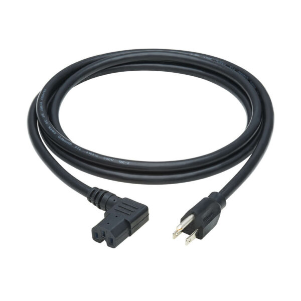 c0ab4e0c036ee7b2517068e5891682c2 Tripp Lite series Power Cord, NEMA 5-15P to Right-Angle C15 - Heavy-Duty, 15A, 125V, 14 AWG, 8 ft. (2.43 m), Black