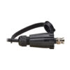 Tripp Lite series Rigid Industrial RF Coaxial Cable (M/M) - IP68, BNC Connectors, 10 ft. (3.1 m), Black