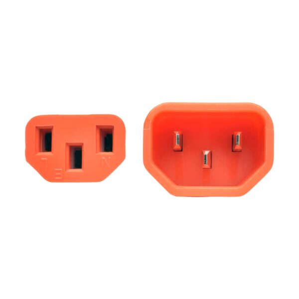 c10081fd9b38a924b0d18dea82b9d4a3-1 Tripp Lite series Heavy-Duty PDU Power Cord, C13 to C14 - 15A, 250V, 14 AWG, 3 ft. (0.91 m), Orange
