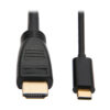 c119c28ecf16aa4ed5c35c72964c36da Tripp Lite series USB-C to HDMI Active Adapter Cable (M/M), 4K 60 Hz, 4:4:4, HDCP 2.2, Mid-Cable Adapter, Black, 6 ft. (1.8 m)