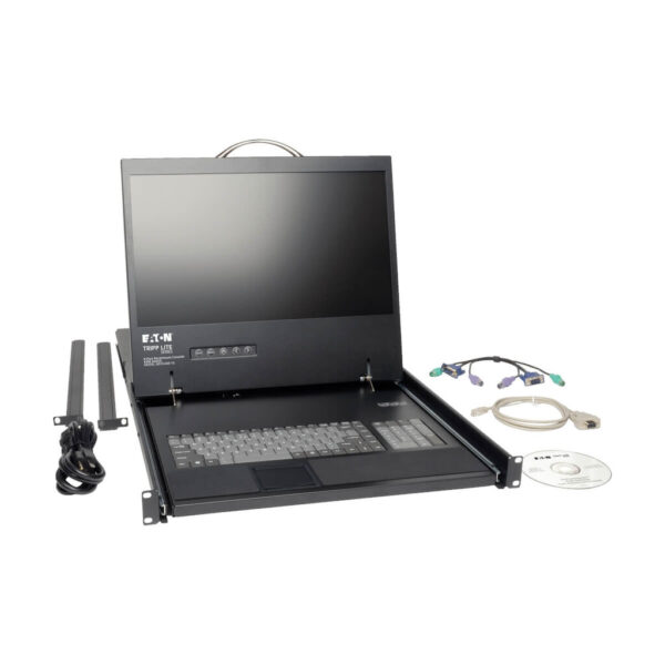 Tripp Lite series NetCommander 8-Port Cat5 1U Rack-Mount Console KVM Switch with 19-in. LCD, TAA