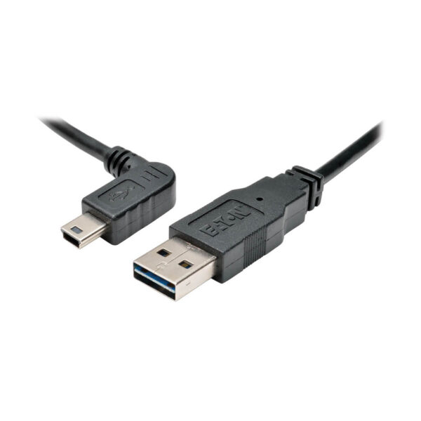 Tripp Lite series Universal Reversible USB 2.0 Cable (Reversible A to Left-Angle 5Pin Mini B M/M), 6 ft. (1.83 m)