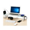Tripp Lite series Monitor Riser for Desk - Height Adjustable, Glass Top, USB and Audio Ports